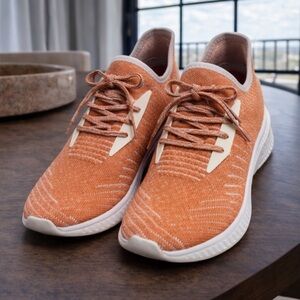 Puma Pink/Orange Evo Knit Shoes (Size 8.5)